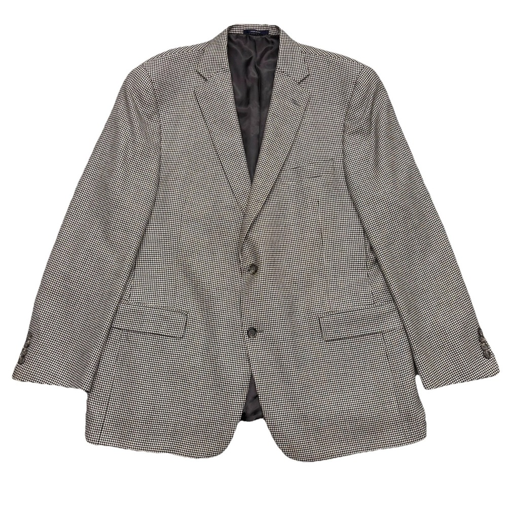 Hart Schaffner Marx Loro Piana Houndstooth Cashmere Sport Coat Blazer Mens‎ 48R